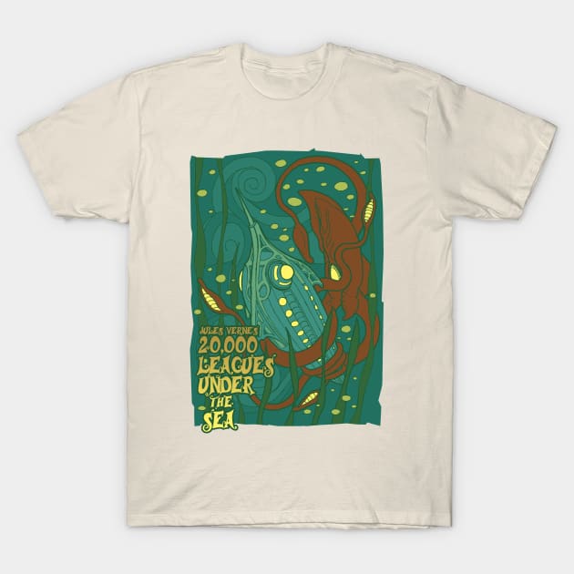 Twenty Thousand Leagues T-Shirt by SquareDog